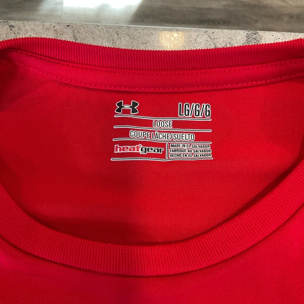 Maryland Terrepins Under Armour  Long Sleeve Red Graphic Tee-Large - Picture 5 of 7